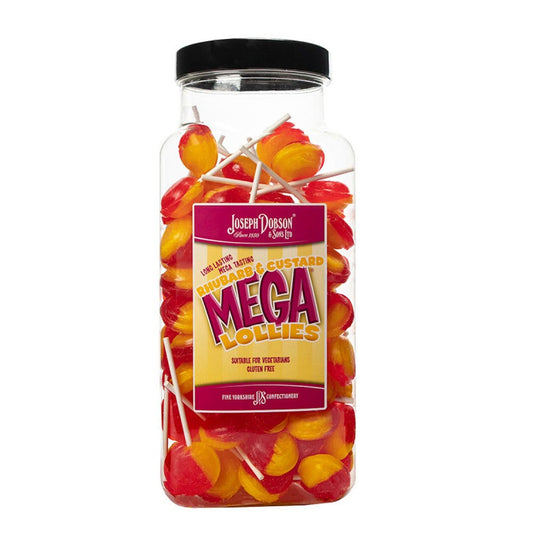 UK Dobsons Rhubarb & Custard Mega Lollies 2 Pack