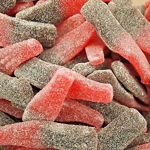 UK Fizzy Jumbo Cherry Cola Bottles 100g