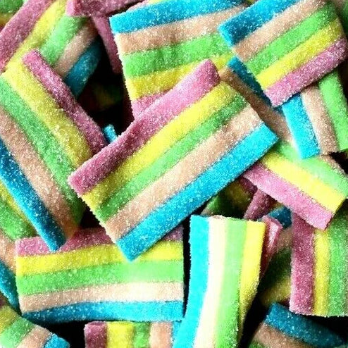 UK Fizzy Rainbow Belt Bites 100g