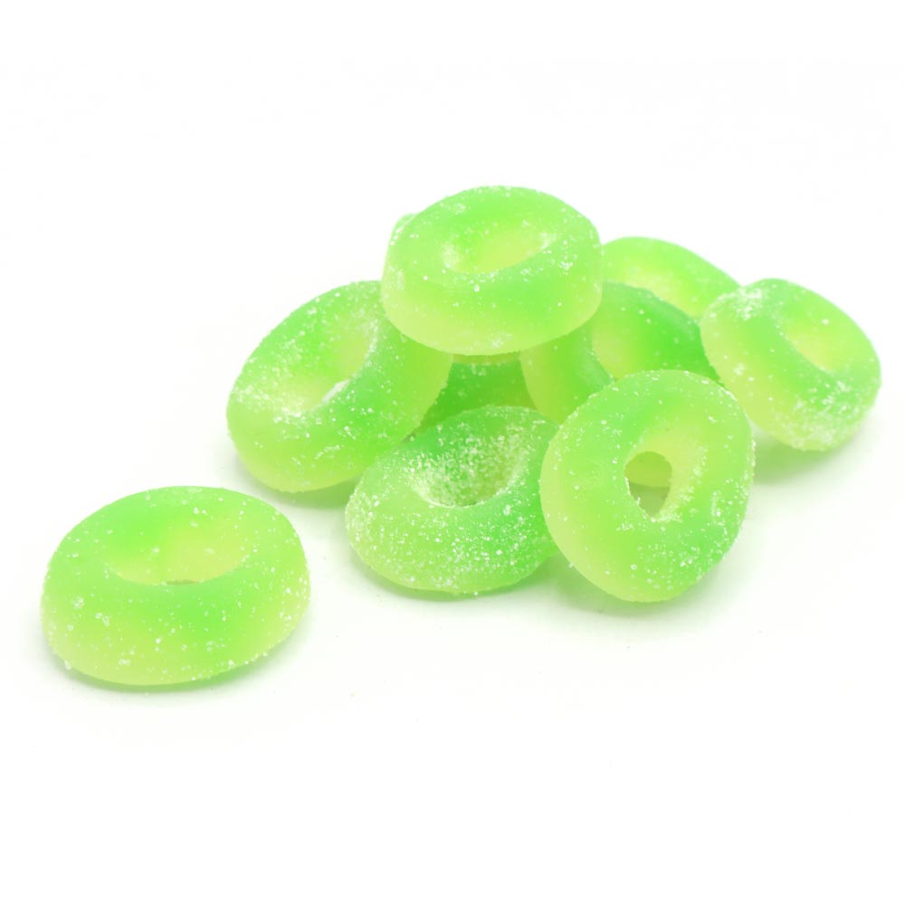 UK Fizzy Apple Rings 100g