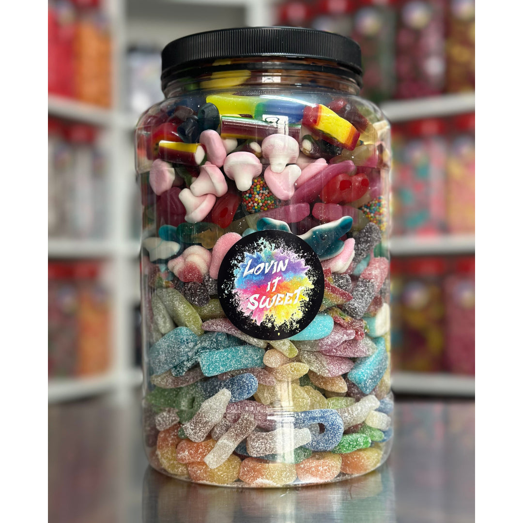 4Ltr Custom Pick n Mix Jar- CHOOSE 25 (UK, USA, NZ & AUS Selections)