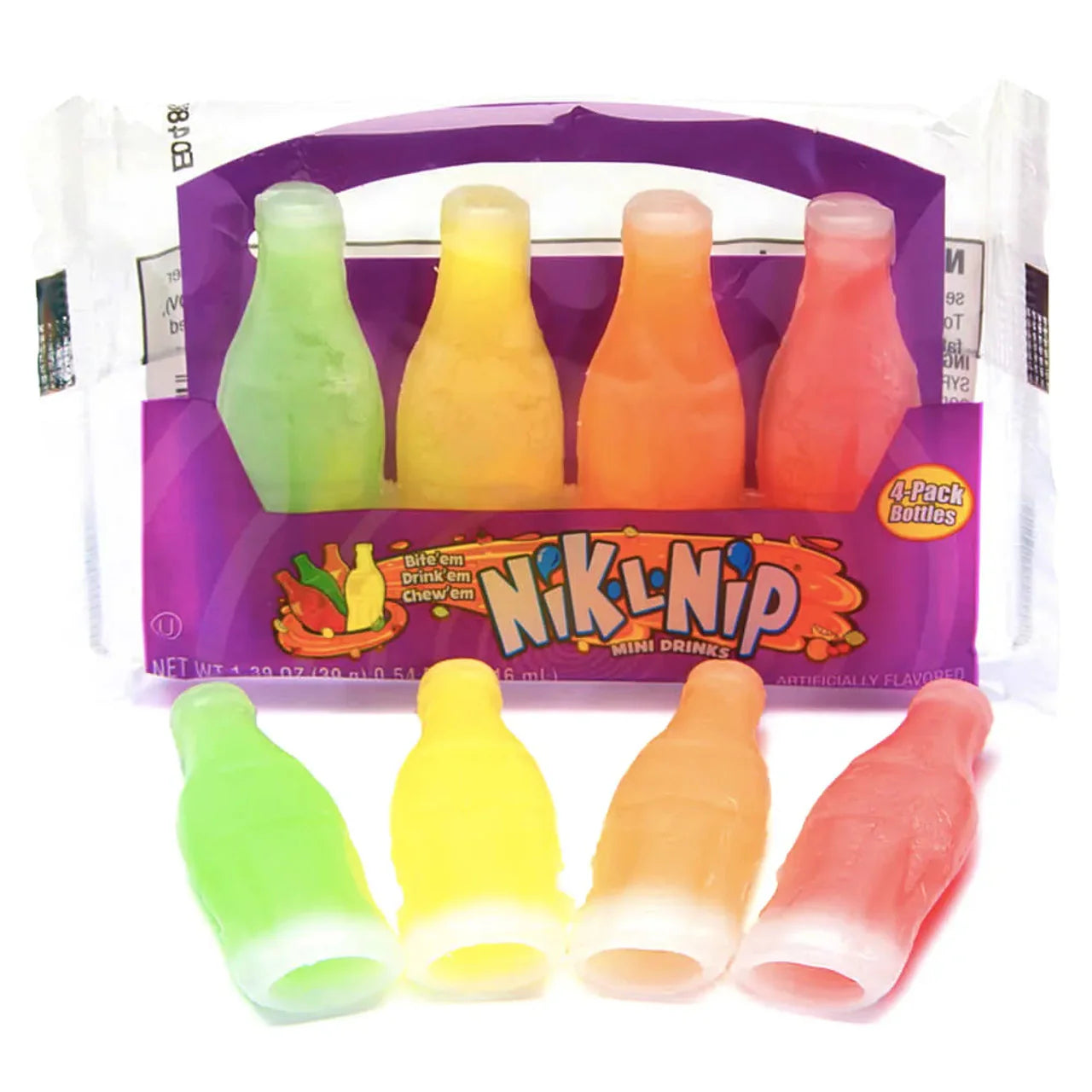 **RESTOCKED** Nik-L-Nip Candy Wax Bottles 4 Pack (USA)
