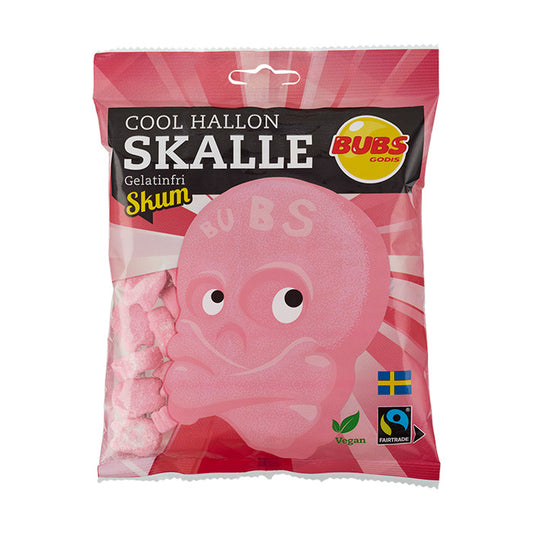 **NEW & LIMITED** BUBS Goody Sour Raspberry Foam Skulls 90g