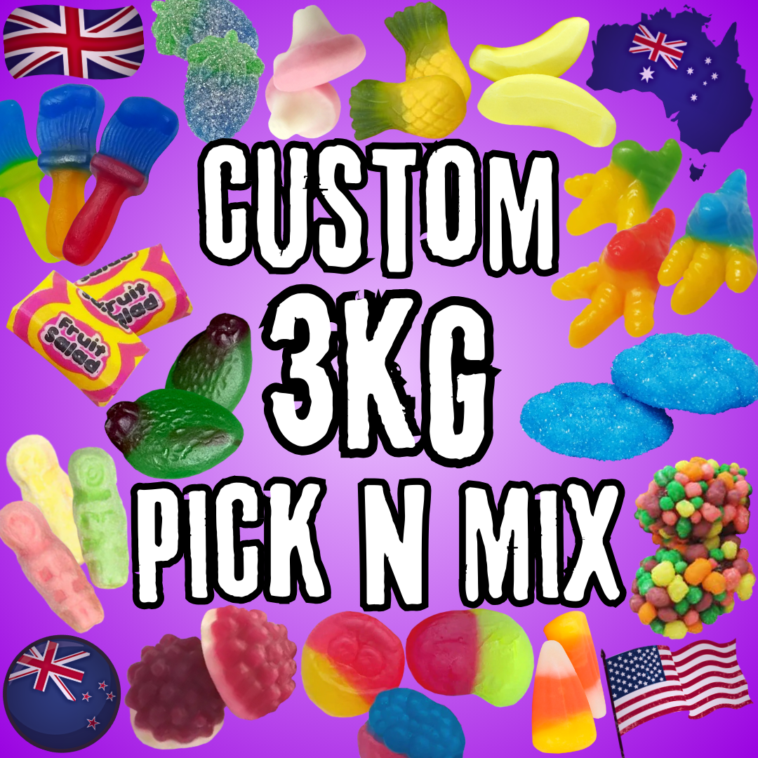 Custom Pick n Mix 3KG - CHOOSE 30 (UK, USA, NZ & AUS Selections)