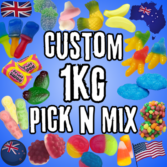 Custom Pick n Mix 1KG - CHOOSE 10 (UK, USA, NZ & AUS Selections)