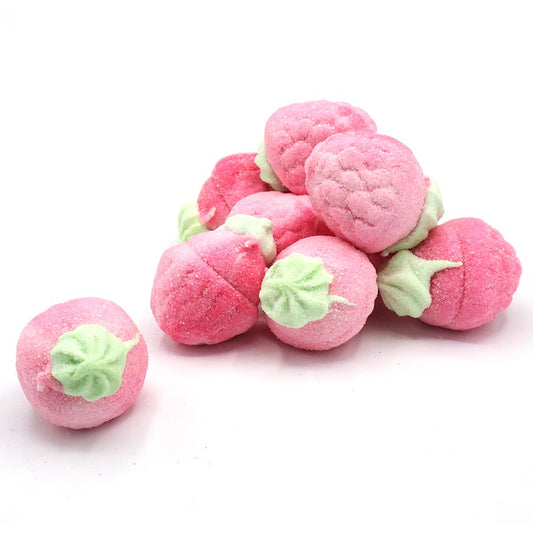 UK Jelly Filled Marshmallow Raspberries 100g