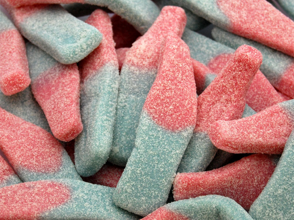 UK Fizzy Jumbo Bubblegum Bottles 100g