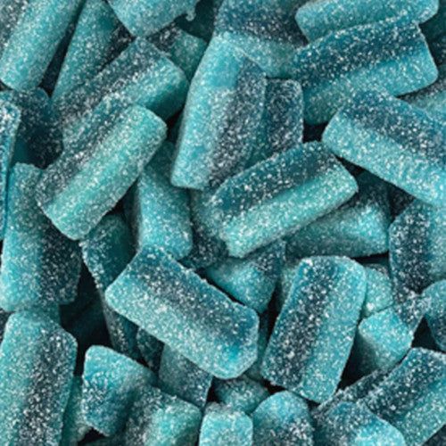 UK Sour Blue Raspberry Slices 100g