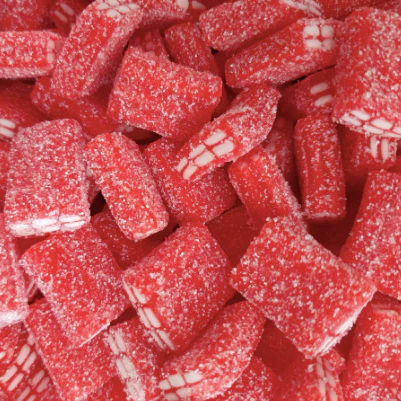 Sour Strawberry Bricks 100g