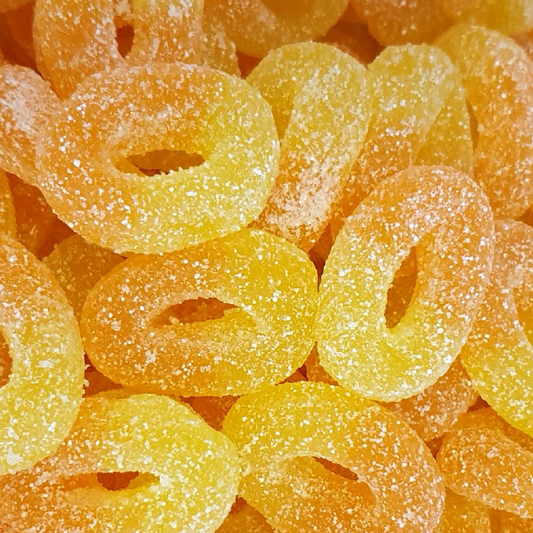 UK Fizzy Peach Rings 100g