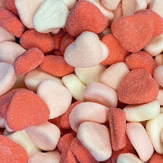 Sour Pink & White Hearts 100g