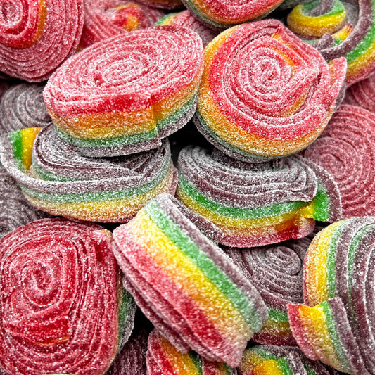 SWEDISH Sour Rainbow Rolls 100g