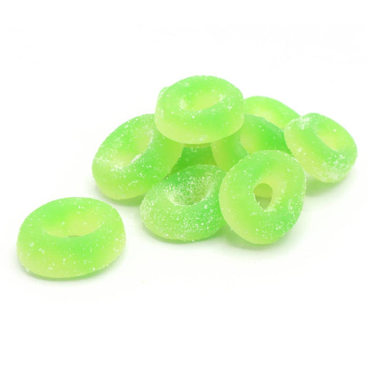 UK Fizzy Apple Rings 100g