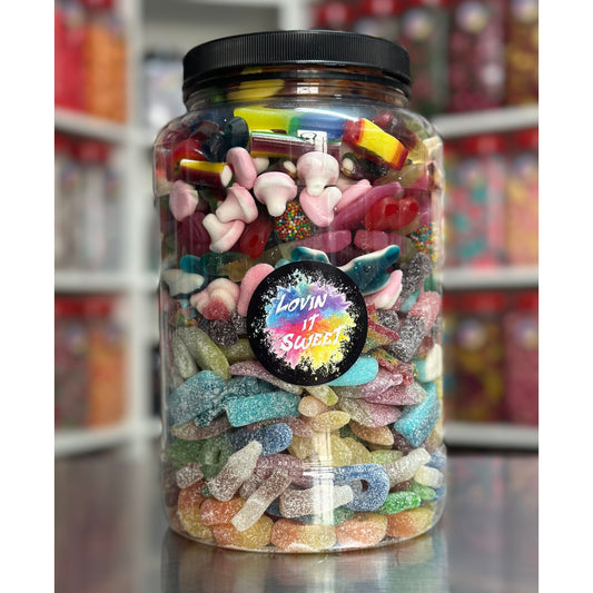 4Ltr Custom Pick n Mix Jar- CHOOSE 25 (UK, USA, NZ & AUS Selections)