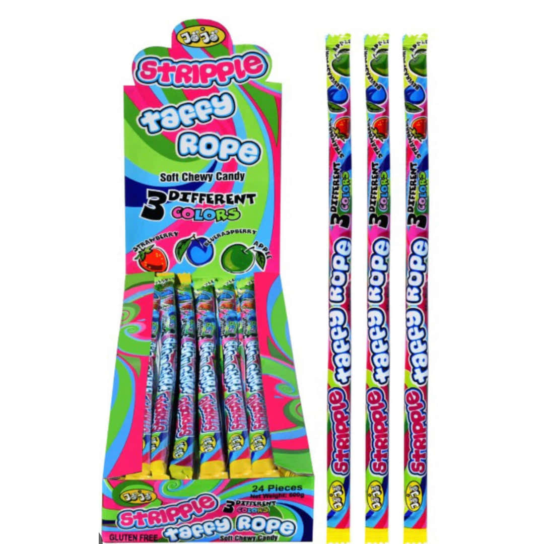 Sweet Rope Raspberry Blue Stripple Taffy Rope – Lovin It Sweet